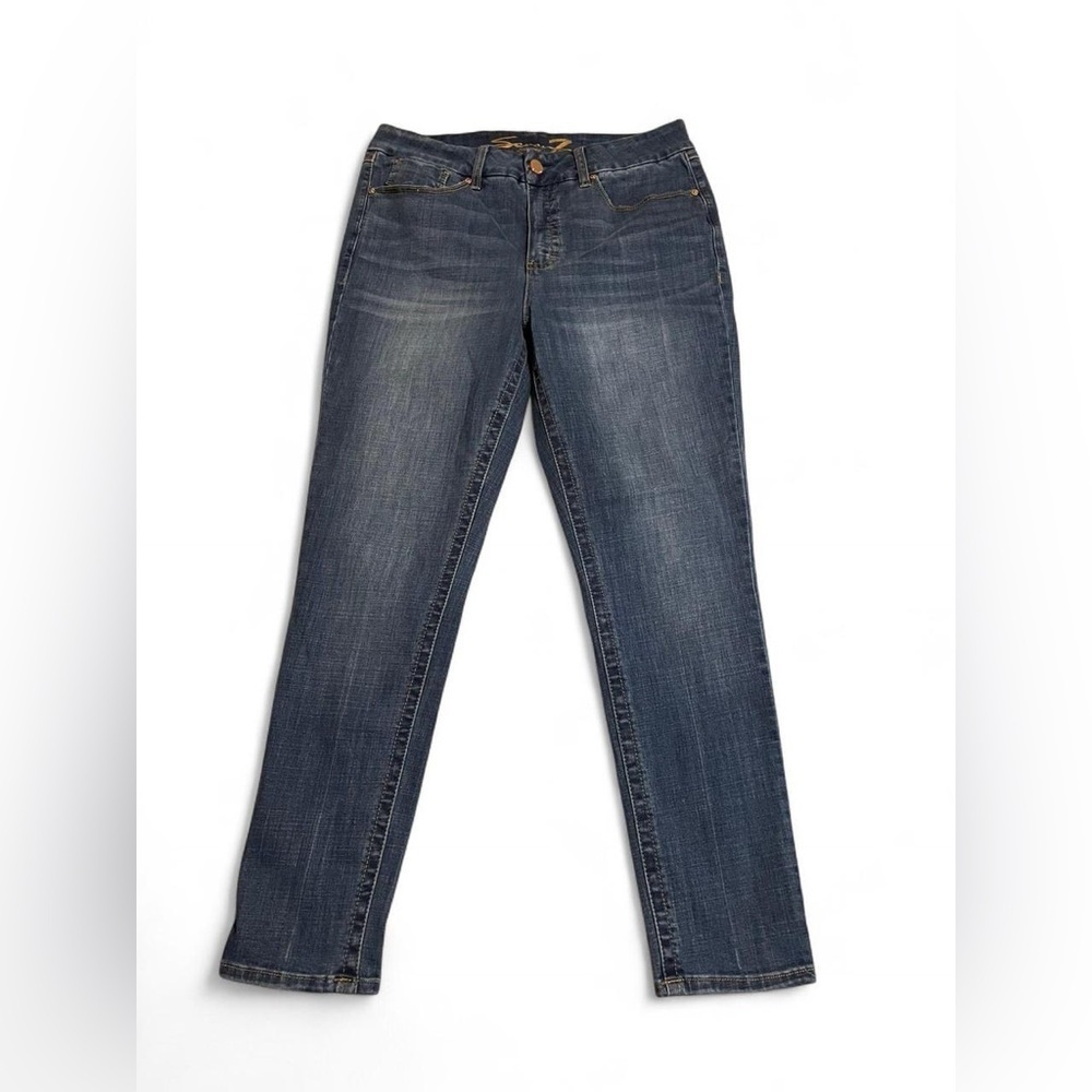 Seven7 Blue Skinny Jeans with Modern Stretch